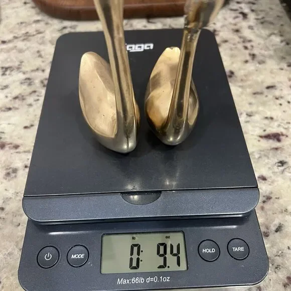 Brass Ducks/ Swans /Birds Paperweight MCM VTG Figurine Set Of 2  5-5/8” & 5-1/8” - Picture 9 of 9